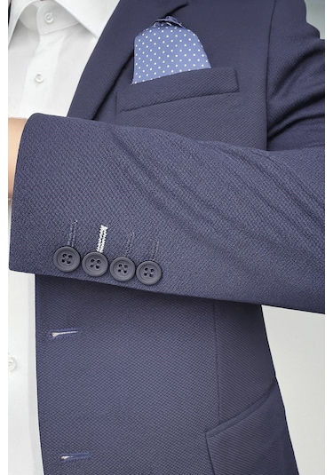 Erkek İtalyan Kesim Tek Düğmeli Blazer Ceket Klasik Ve Modern Şıklık Lacivert
