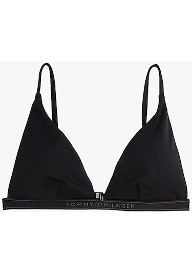 Tommy Hilfiger Kadın Siyah Triangle Fixed Bikini Üstü Siyah