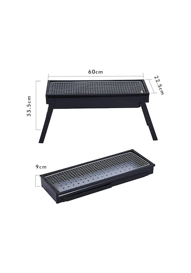 Portatif Katlanabilir Mangal - Madfox Cookout Bbq - Siyah - 547305 Diğer