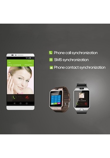Fastbuy DZ09 1.56 Ekran Bluetooth 3.0 Akıllı Saat İthalatçı Garantili