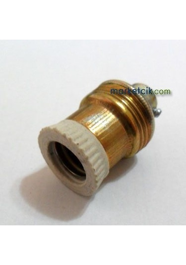 Marketcik Sarı Metal Porselen E14 Bronz Duylar