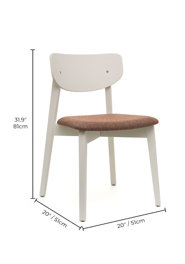 Opus Beyaz Ahşap 6'lı Mutfak Salon Yemek Odası Sandalyesi