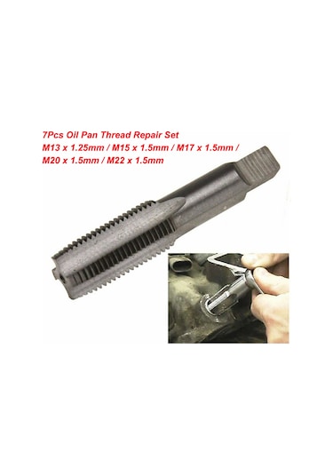 M13 X 1.25mm 7 Parça Yağ Kasığı Diş Onarım Seti Otomotiv Yağ Tahliye Aracı