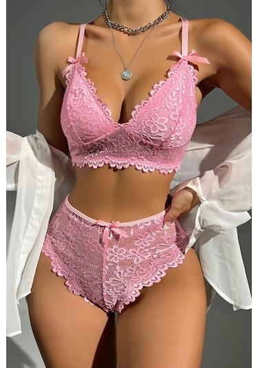 For Dreams 8455 Dantel Bralet Sütyen Takım 001