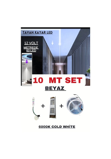 Tavan Akışkan Piksel Kayar Led Sistemi 12 Volt Kit / 10 Metre /6000k Beyaz
