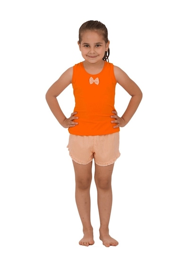 The Don Anne-Kız Turuncu Kız Çocuk Şort Takımı (9-14 Yaş)