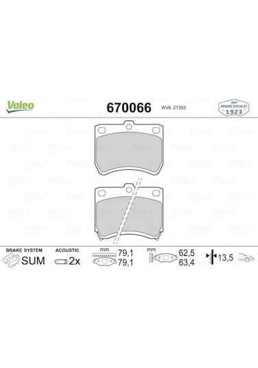 Valeo 670066 Ön Balata Kia Pride 01- 536956457