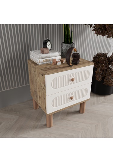 Soho 2 Çekmeceli Komodin - Mdf Kapak Aytaşı