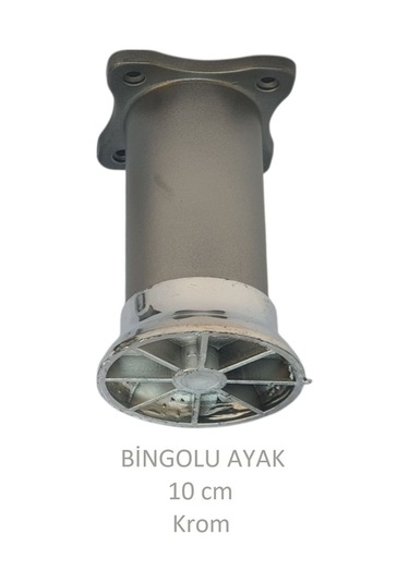 Bingolu Ayak, Plastik, 10 Cm Vidalar Dahil, Krom Krom