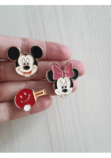 Proshik Mickey Mouse Broş Rozeti Seti 3 Adet 240561710 Siyah