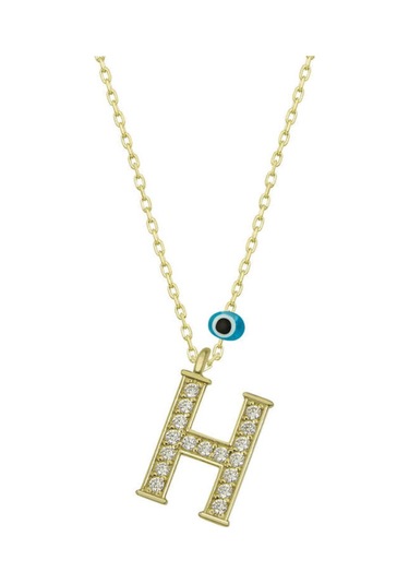 Casera's Gümüş Nazar Gold H Harfi Kadın Kolye Csr2184332 Gümüş