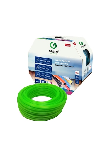 Greengarden Teos 351225 Silikon Bahçe Hortumu 1/2-25 Mt