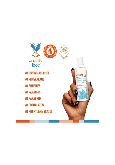 Cantu Weightless Isı Koruyucu Ve Parlaklık Veren Saç Serumu - Dalgalı Ve Kıvırcık Saçlar 100 Ml
