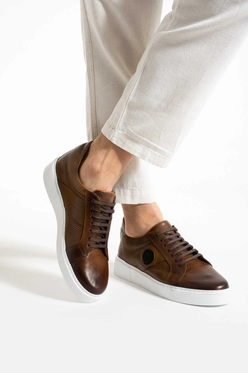 Bestello Bağcıklı Eva Taban Sneaker 331-844 Erkek Ayakkabı Cevız