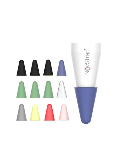 Novstrap  Pencil 1-2 Nesil Usb-c Pro İle Uyumlu Kalem Ucu Koruyucu Silikon Kılıf 12 Adet Paket