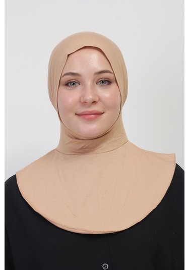 Pratik Esnek Likralı Boyunluklu Geçmeli Bone Bej