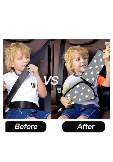 Araba Emniyet Kemeri Yastığı Oto Kemer Küçültme Seti Çocuk Yıldız