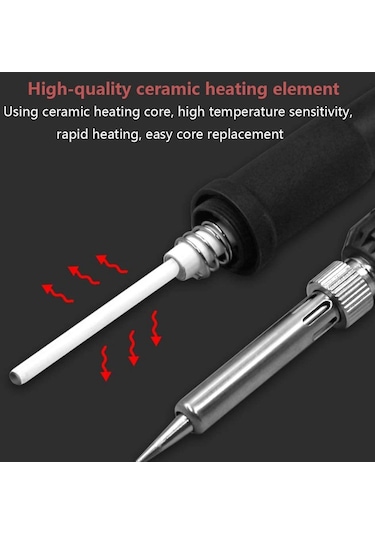 60w Termostat Elektrikli Havya Dahili Isıtma İle Seramik Çekirdek Elektrikli Havya Ab Tak