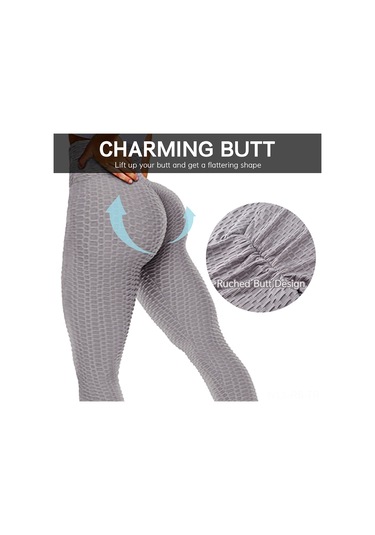 Reedark Kadın Yoga Taytı - Yüksek Bel, Nefes Alabilen, Vücut Şekillendirici, Spor Ve Egzersiz İçin Gri