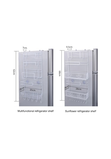 Çok Katmanlı Buzdolabı Depolama Rafı Yan Raf 1 Beyaz