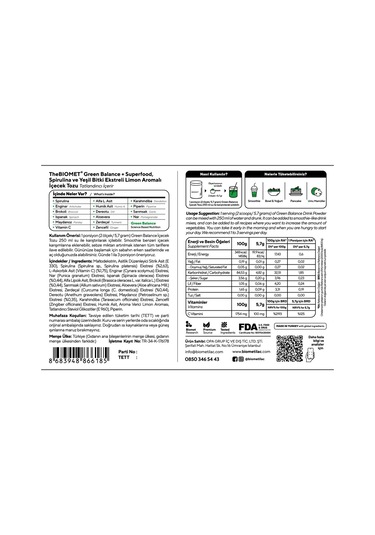 Bıomet Green Balance + Superfood