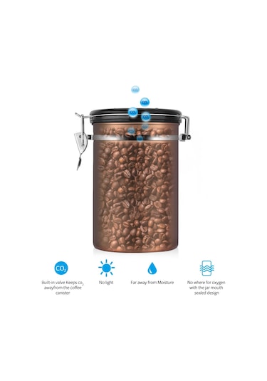 Sones Kahve Kabı Paslanmaz Çelik Çay Saklama Sandıkları Siyah Mutfak Saklama Kutusu Kahve Çay Kutuları Çay Takımı Altın