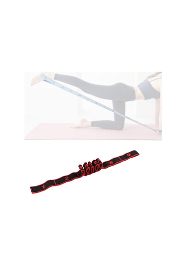 Suntek Esneme Direnç Bandı, Egzersiz Pilates Için Yoga Kayışı Kırmızı