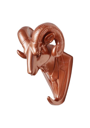 Suntek Duvara Monte Reçine Hayvan Kancası Ceket Şapka Askısı Gül Altın Keçi Çok Renkli