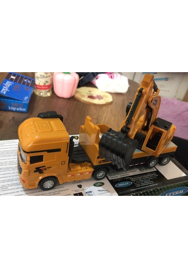 Oyuncak Koleksiyon İş Makinaları Kamyon Ekskavatör 25 Cm