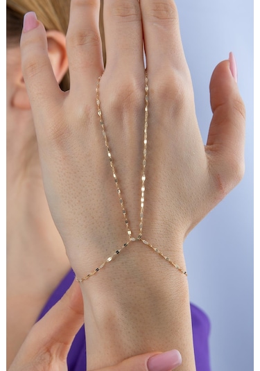 14 Ayar Altın Aynalı Zincir Şahmeran Sah0009 Sarı Altın