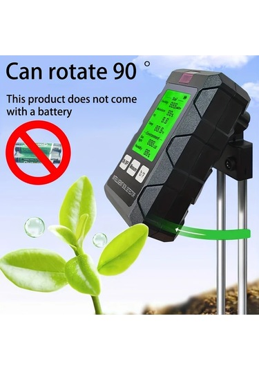 Honeybeeshop 6'sı 1 Arada Toprak Analiz Metre Verimlilik Sıcaklık Işık Ph Nem Hava Nem Testi Kolay Kullanım Bahçe Aracı