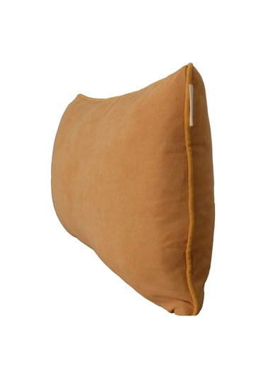 2'li Kadife Dokulu Fitilli Dikdörtgen Kırlent Kılıfı Sarı-557 Sarı