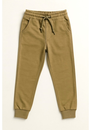Beli Lastikli Erkek Çocuk Jogger Eşofman Altı St09266 Bej