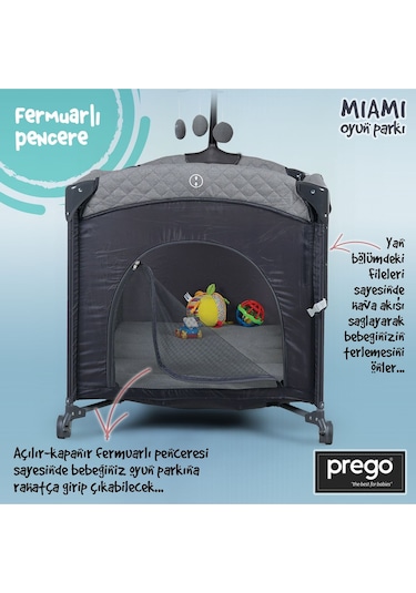 Miami Premium Dönenceli Anne Yanı Oyun Parkı 8040