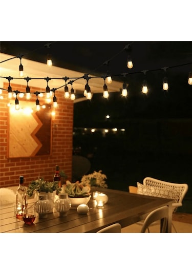 Forlife Güneş Enerjili Solar 5 Adet S14 Led Ampullü 5 Metre Led Işık Seti