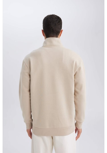 DeFacto 3 İplik Pamuklu Şardonlu İçi Polarlı Comfort Regular Fit Rahat Kalıp Dik Yaka Fermuarlı Kalın Sweatshirt D9067AXNSBG735 DeFacto 3 İplik Pamuklu Şardonlu İçi Polarlı Comfort Regular Fit Rahat Kalıp Dik Yaka Fermuarlı Kalın Sweatshirt D9067AXNSBG735