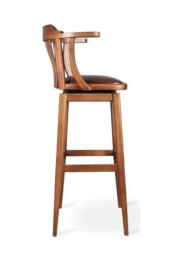 Arven Döner Ahşap Bar Sandalyesi Ceviz