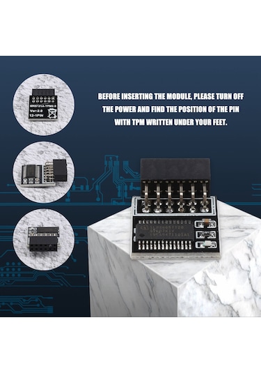Tpm 2.0 Şifreleme Güvenlik Modülü Uzaktan Kart Lpc-12pın Modülü