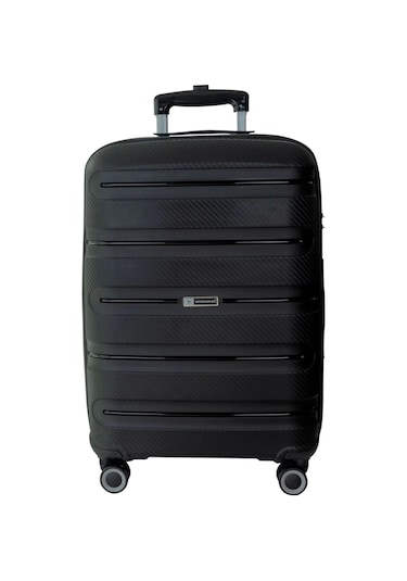 Vegmann Polipropilen Pp Atlas Siyah Orta Boy Valiz Siyah