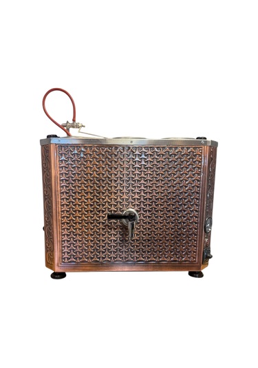 Bakır Elektrikli Çayland Çay Kazanı 3 Demlik 33 Lt Kapasi