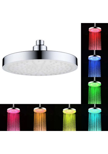 Qingmipy Otomatik Renk Değiştiren 8 Led'li Duş Başlığı - 7 Renkli Işık Şovu İle Banyo Keyfi Diğer