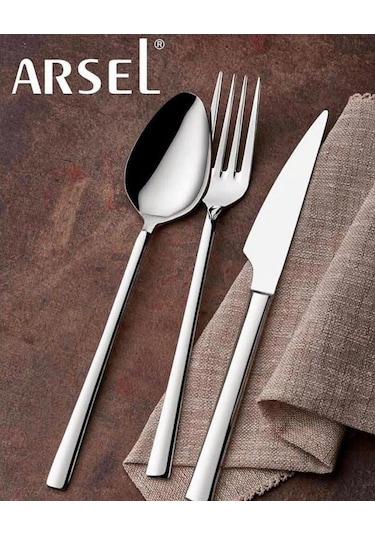 Arsel Alize Sade 60 Parça Bıçaksız 12 Kişilik Çatal Kaşık Seti 3M