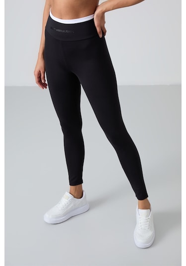 Tommylife Siyah Esnek Standart Fit Performans Kadın Tayt Takım - 95333