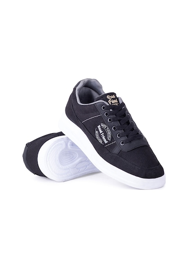 Ghattix Erkek Keten Sneaker Yazlık Mevsimlik Ayakkabı Siyah Siyah Siyah Siyah