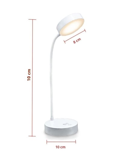 Şarjlı Masa Lambası 3 Farklı Renk Moduna Dokunmatik Geçiş Cata Berlin Beyaz Dimmerli Işığı Ayarlanabilir