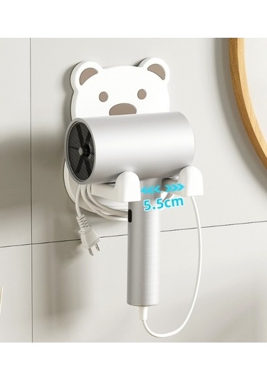 Wondernest Yok, Saç Tutucu Raf, Punch Makinesi Lichen Kurutma Fön Banyo Sw Beyaz