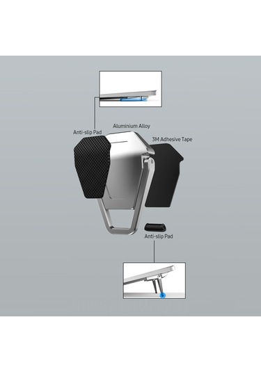 Springsun Bilgisayar Standı Shield Dizüstü Bilgisayar Standları Görünmez Taşınabilir Hafif Standlar Yapışkanlı Katlana