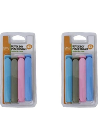 8 Adet Büyük Boy Poşet Kıskacı Decobella