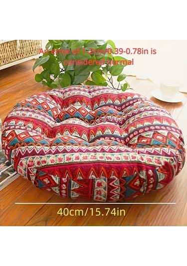 Dashanshop Wave Desenli Yuvarlak Oturma Minderi - Kalın Ve Konforlu Yoga Ve Yemek Sandalye Minderi Dalga Deseni