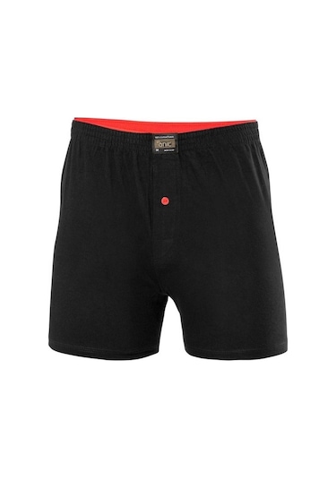 3 Adet %100 Pamuk Düğmeli Erkek Boxer Şort Paçalı Külot Don